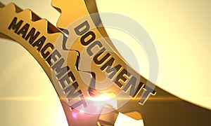 Document Management on Golden Cog Gears. 3D.