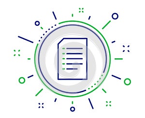 Document Management line icon. File sign. Vector