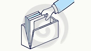 Document management, organized files and efficient record keeping. vector design Generative AI