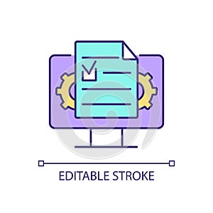 Document management RGB color icon