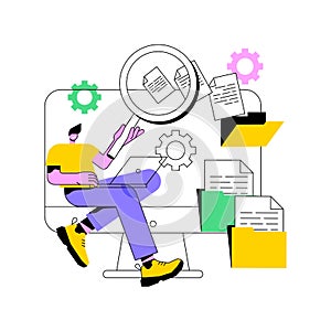 Document management soft abstract concept vector illustration.