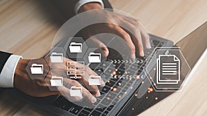 Document Management System (DMS) concept.