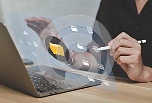 Document Management System DMS, online documentation database and process automation to efficiently manage files, knowledge and