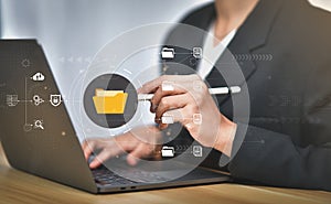 Document Management System DMS, online documentation database and process automation to efficiently manage files, knowledge and