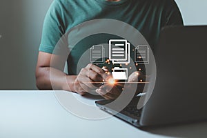 Document Management System DMS, online documentation database and process automation to efficiently manage files, knowledge and