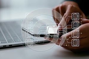 A document management system DMS, an online documentation database, and process automation to manage files, knowledge, and