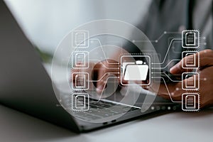 Document Management System DMS, online documentation database, and process automation to manage files, knowledge, and documents