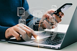 Document management system software for cloud storage and digital transformation automation solution