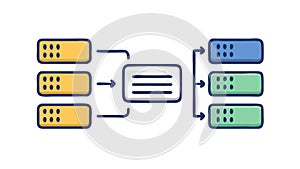 Document Management Workflow Process Flow, vector design Generative AI