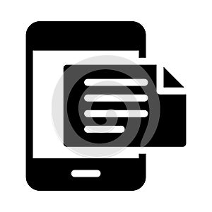 Document mobile vector  glyph flat icon