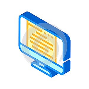 document of operating system isometric icon vector illustration