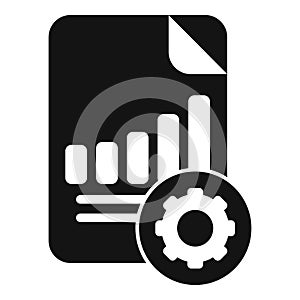 Document optimization with gear representing process improvement and data analysis
