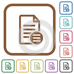 Document options simple icons