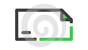 Document outline with checkmark, for completion or approval , vector design Generative AI