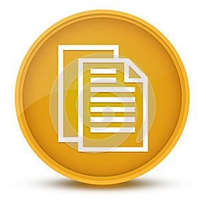 Document pages luxurious glossy yellow round button abstract