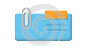 Document with paperclip, representing file and organization , vector design Generative AI