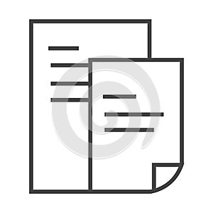 Document papers information read line icon style