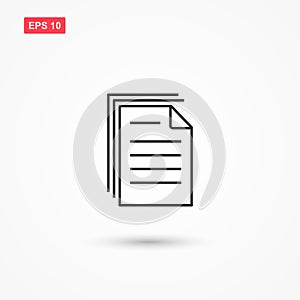 Document papers pile outline style isolated 1