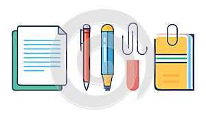 Document and Pen Vector Icon, Writing Productivity Tools, vector design Generative AI