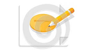 Document with Pencil Icon for Editing Content Creation, vector design Generative AI