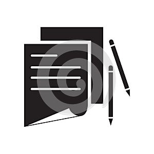 document with pencil. Vector illustration decorative design