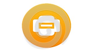 Document printer device icon, output copy print service, vector design Generative AI