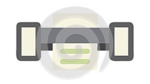 Document Printer Print Output Icon, vector design Generative AI