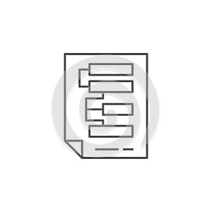 Document, process icon. Element of teamwork icon. Thin line icon for website design and development, app development. Premium icon