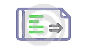 Document Processing Vector Icon, File Transfer and Action Symbol, vector design Generative AI