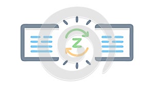 Document Refresh and Data Update, Digital Information Management, vector design Generative AI