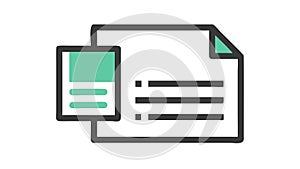 Document Report Chart, Data Analysis Page, vector design Generative AI