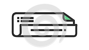 Document Report Outline Icon Vector, Paper File, vector design Generative AI