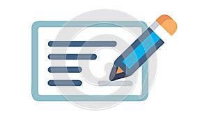 Document Revision or Digital Drafting with Pencil, vector design Generative AI