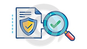 Document Security Audit and Verification, Data Protection, vector design Generative AI