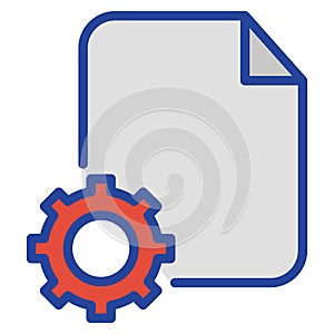 Document setting Isolated Vector icon which can easily modify or edit