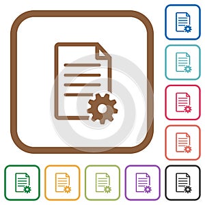 Document setup simple icons