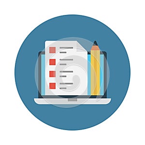 Document sharing reception  vector flat icon