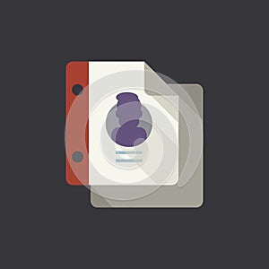 A document sheet icon illustration.. Vector illustration decorative design