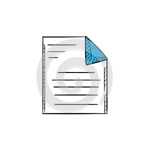 document sheet icon. Vector illustration decorative design