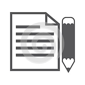 document sheet and pencil. Vector illustration decorative design