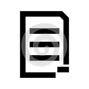 Document sheet substract black icon .