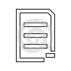 Document sheet substract it is black icon .