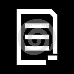 Document sheet substract it is white icon .