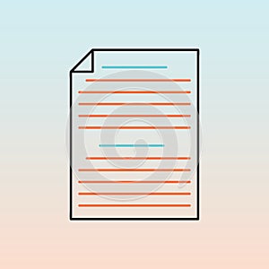 document sheet. Vector illustration decorative design