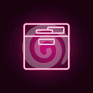 document shelf icon. Elements of web in neon style icons. Simple icon for websites, web design, mobile app, info graphics