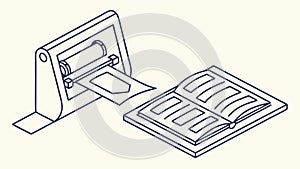 Document shredder, data security, privacy, vector design Generative AI