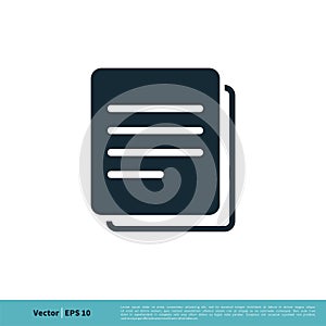 Document Sign, Paper and Text Icon Vector Logo Template Illustration Design. Vector EPS 10