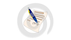 The document is signed icon animation