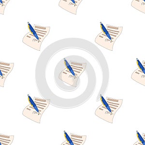The document is signed pattern seamless vector