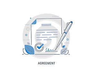 Document signing agreement